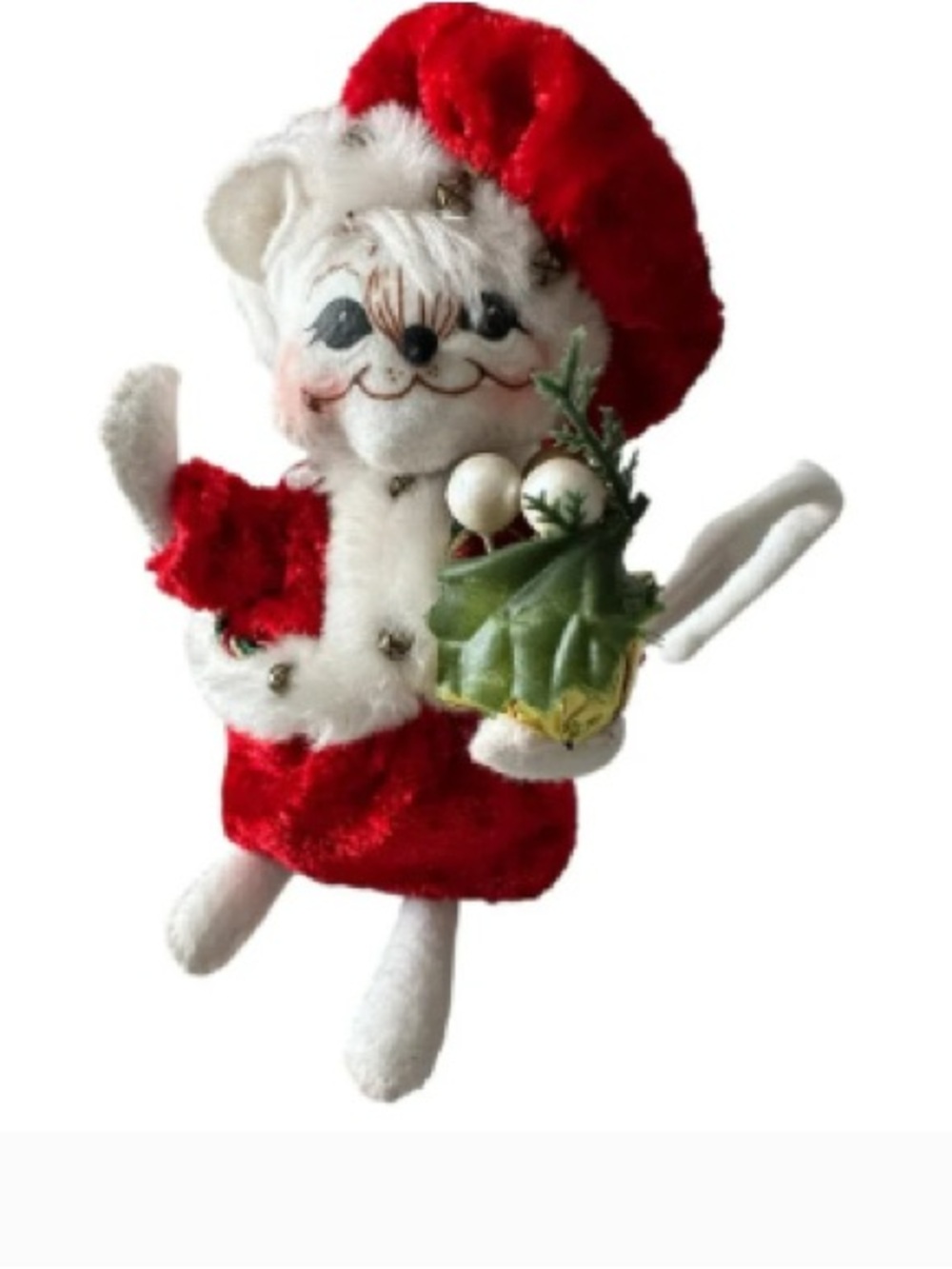 Festive Red Cat Holiday Plush Toy for Cats